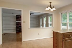 Before: Kitchen + Family Room Wall