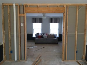 After: Living Room + Dining Room Wall