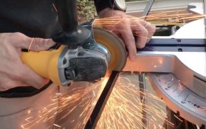 Mark and cut iron balusters