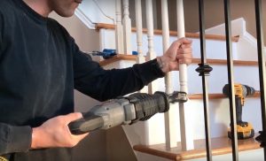 Cut and remove old balusters