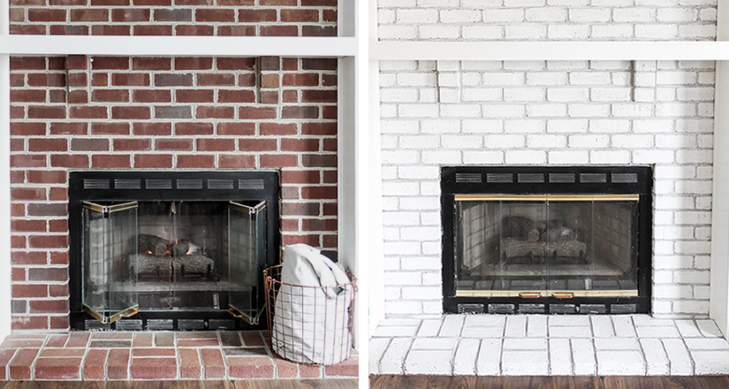 Painting Brick Fireplace White A Renovation Story