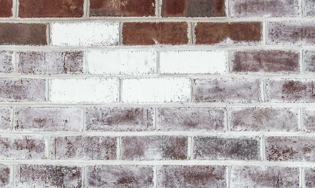 Progress Rough painted bricks vs. whitewashed bricks A Renovation Story