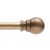 Brushed brass curtain rod