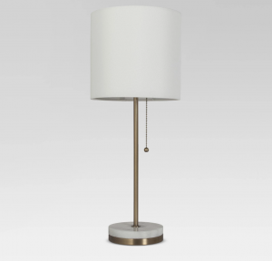 marble base stick lamp