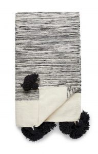 moroccan pom pom throw