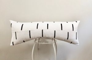 mud cloth lumbar pillow